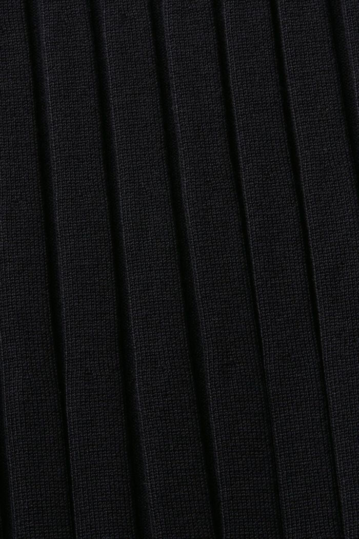 Rib-Knit Midi Skirt, BLACK, detail image number 5