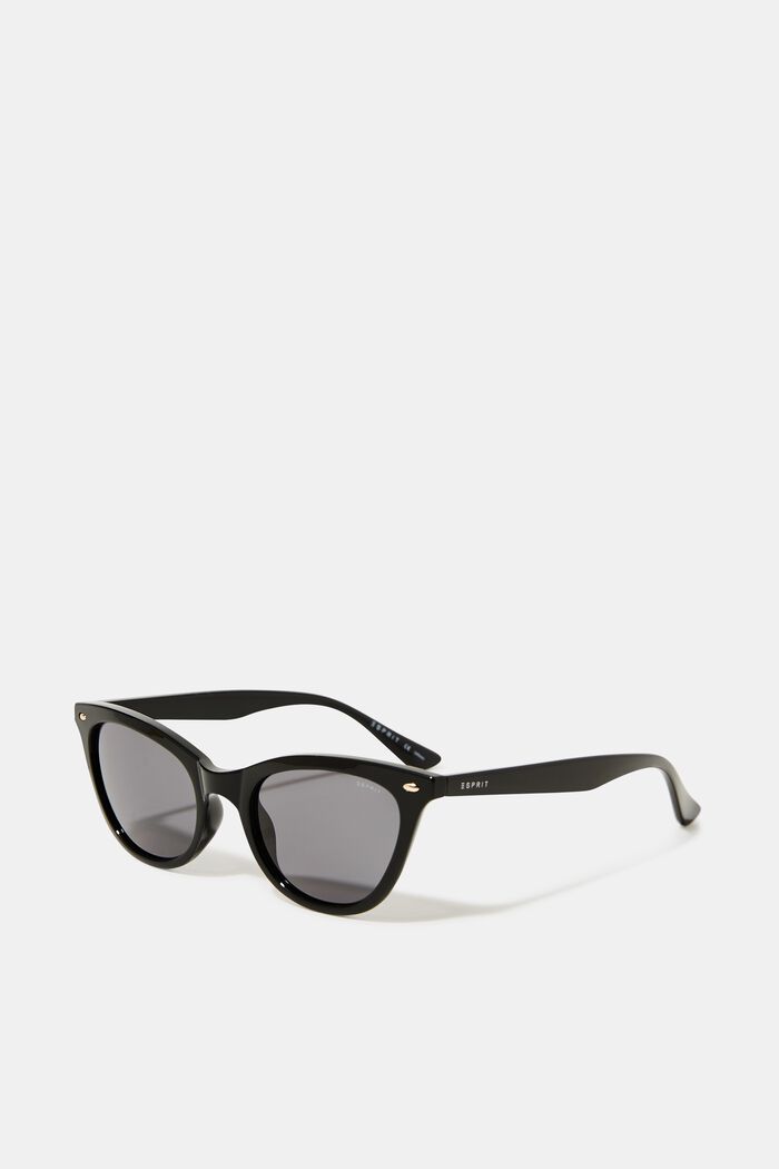 Sunglasses in a narrow cat-eye design, BLACK, detail image number 0