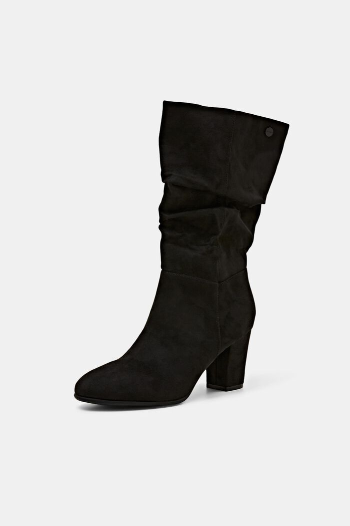 Faux suede slouch boots, BLACK, detail image number 2