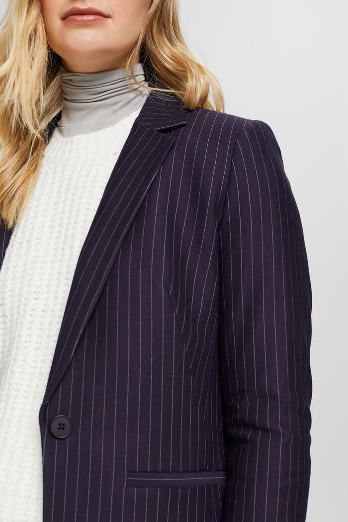 Blazer with pinstripes, NAVY, detail image number 3