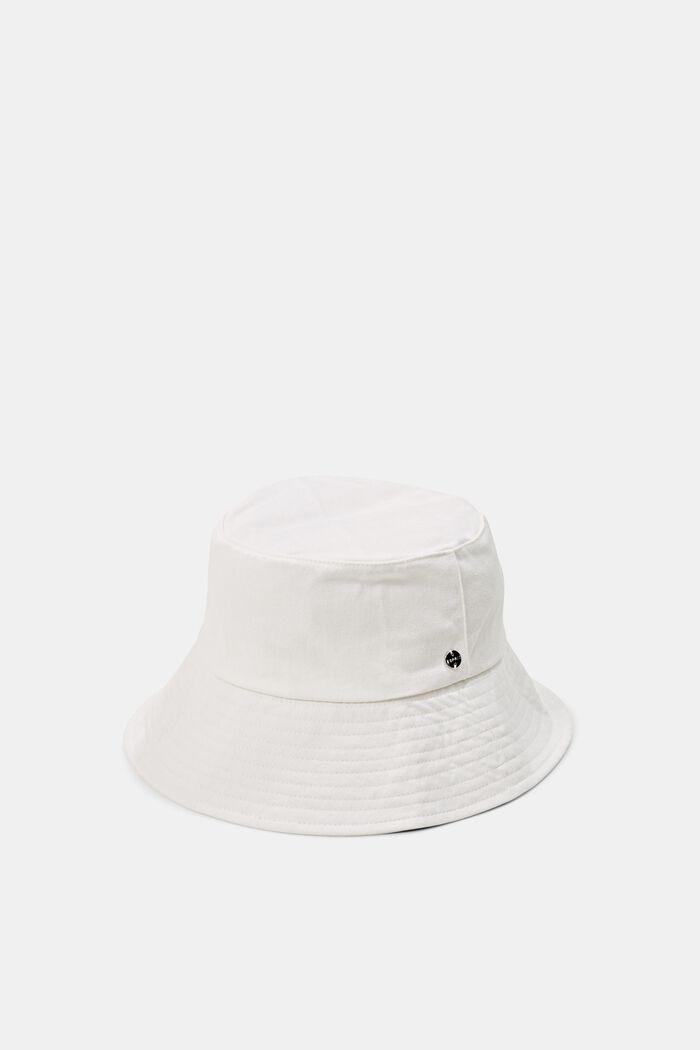 Bucket hat made of 100% cotton, OFF WHITE, detail image number 0