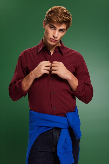 Embroidered Cotton Slim Fit Shirt