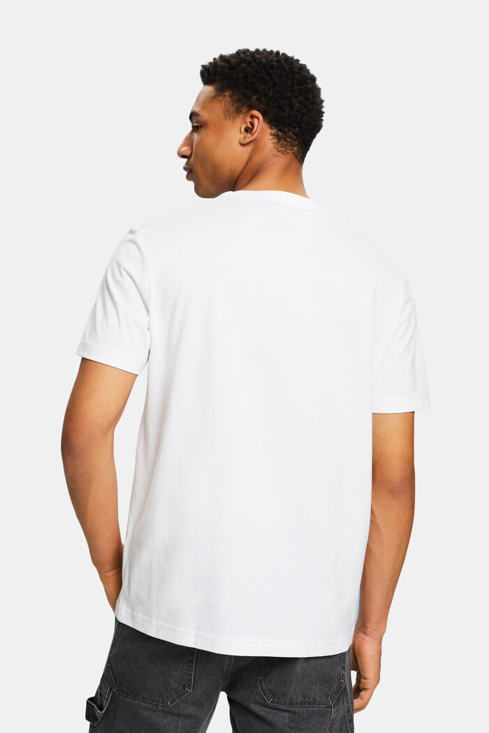 Pima Cotton Jersey Crewneck T-Shirt, WHITE, detail image number 2
