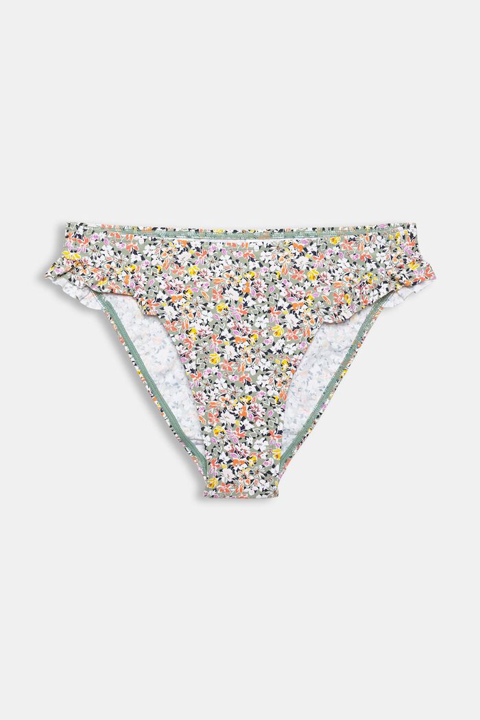 Made of recycled material: frilled bikini briefs