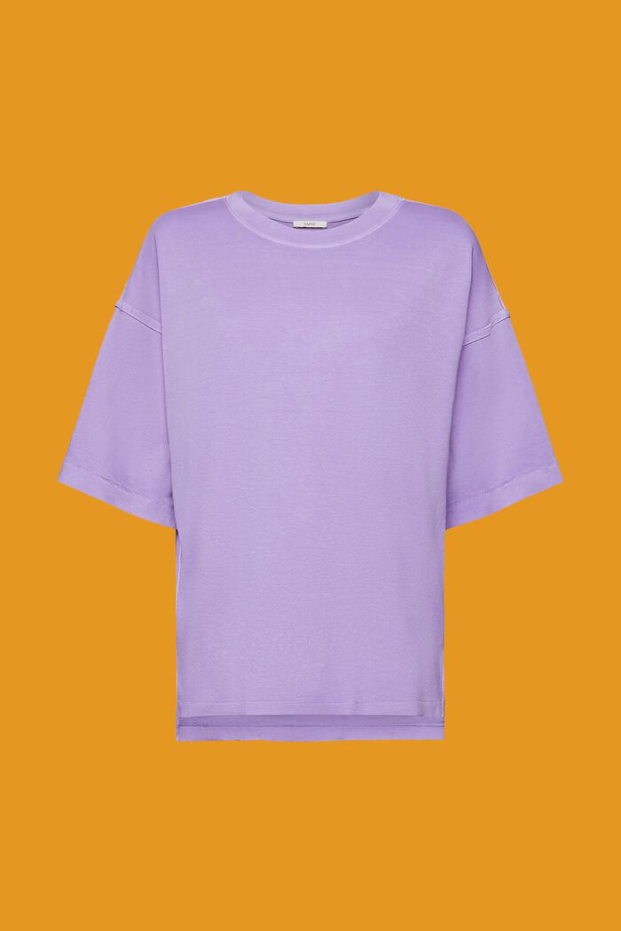 Oversized cotton t-shirt, PURPLE, detail image number 7