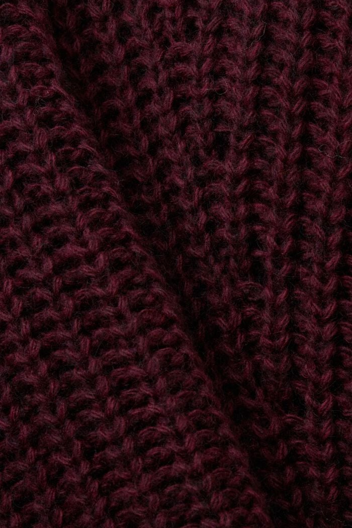 Rib Knit Sweater, AUBERGINE, detail image number 5