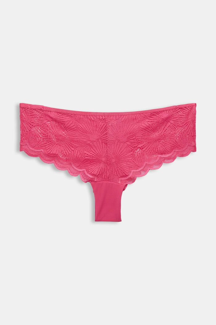 Brazilian hipster shorts made of patterned lace, PINK FUCHSIA, detail image number 4