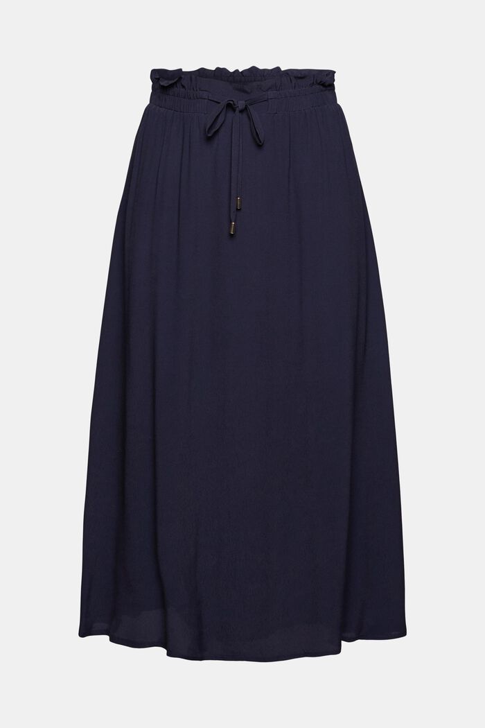 Midi skirt made of LENZING™ ECOVERO™, NAVY, detail image number 2