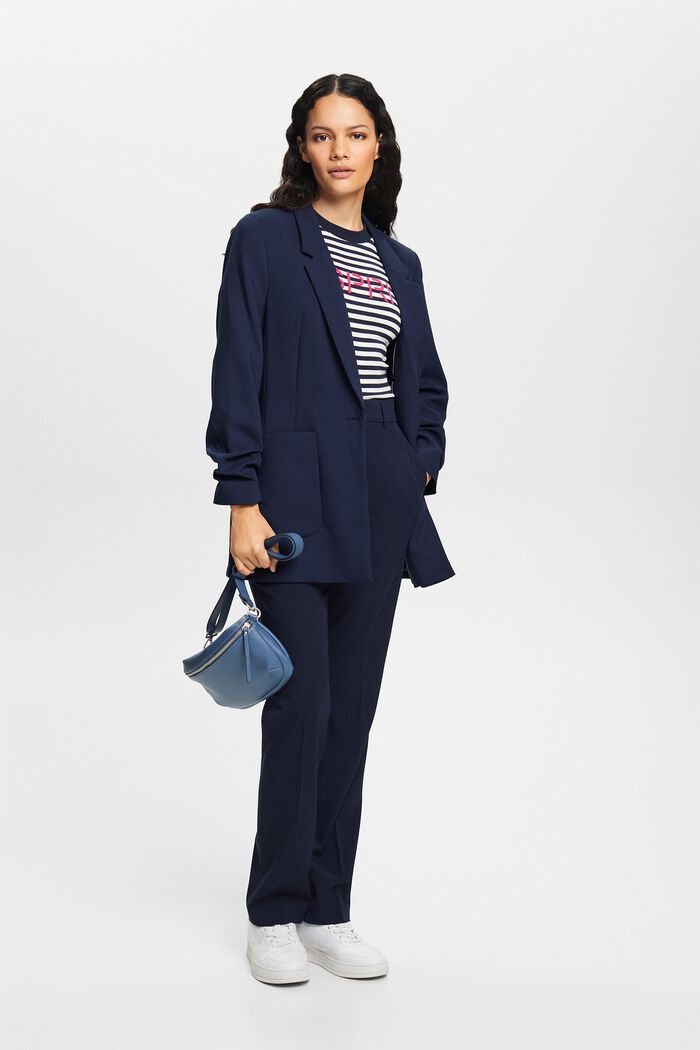 Blazer with draped sleeves, NAVY, detail image number 1