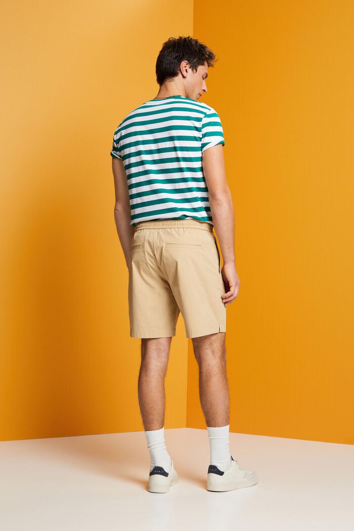 Cotton Poplin Pull On Shorts, SAND, detail image number 3
