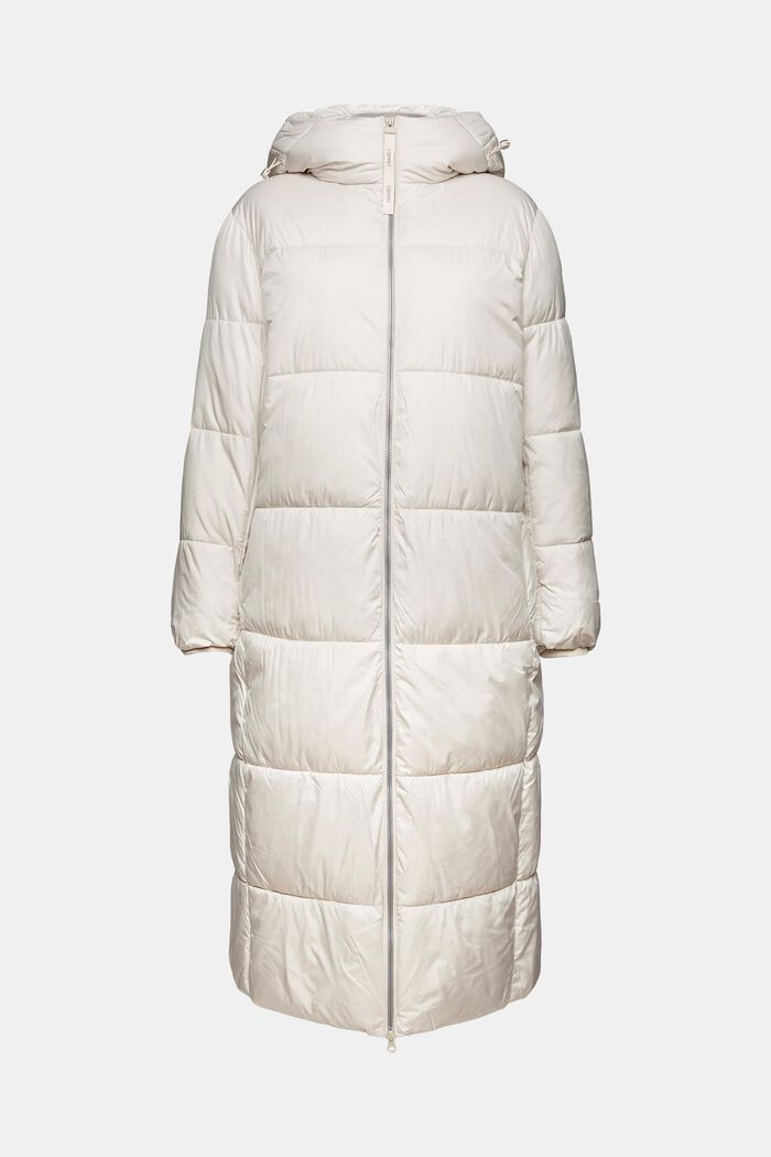 Hooded Quilted Puffer Coat, LIGHT BEIGE, detail image number 5