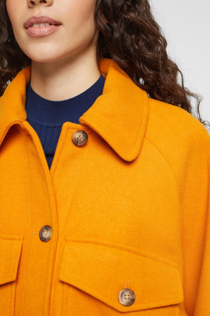 Wool blend jacket, HONEY YELLOW, detail image number 2