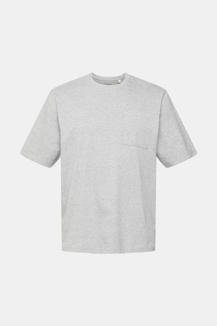Melange jersey T-shirt, LENZING™ ECOVERO™, MEDIUM GREY, overview