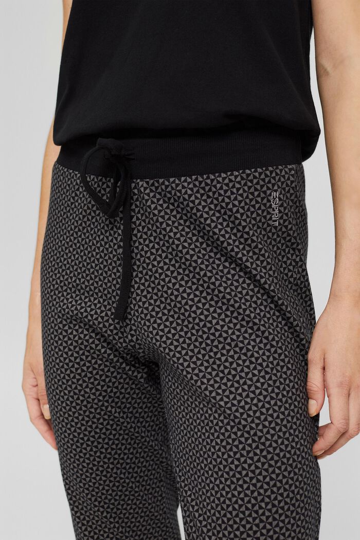 Jersey pyjama bottoms made of 100% organic cotton, BLACK, detail image number 2