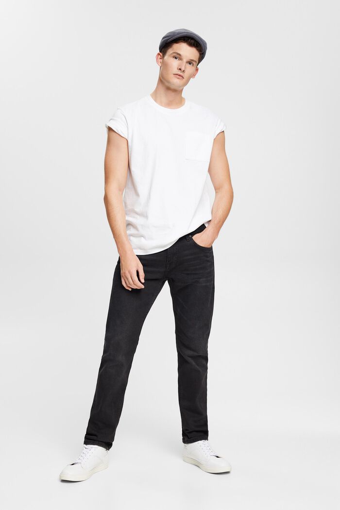 Stretch jeans containing organic cotton, BLACK DARK WASHED, detail image number 2