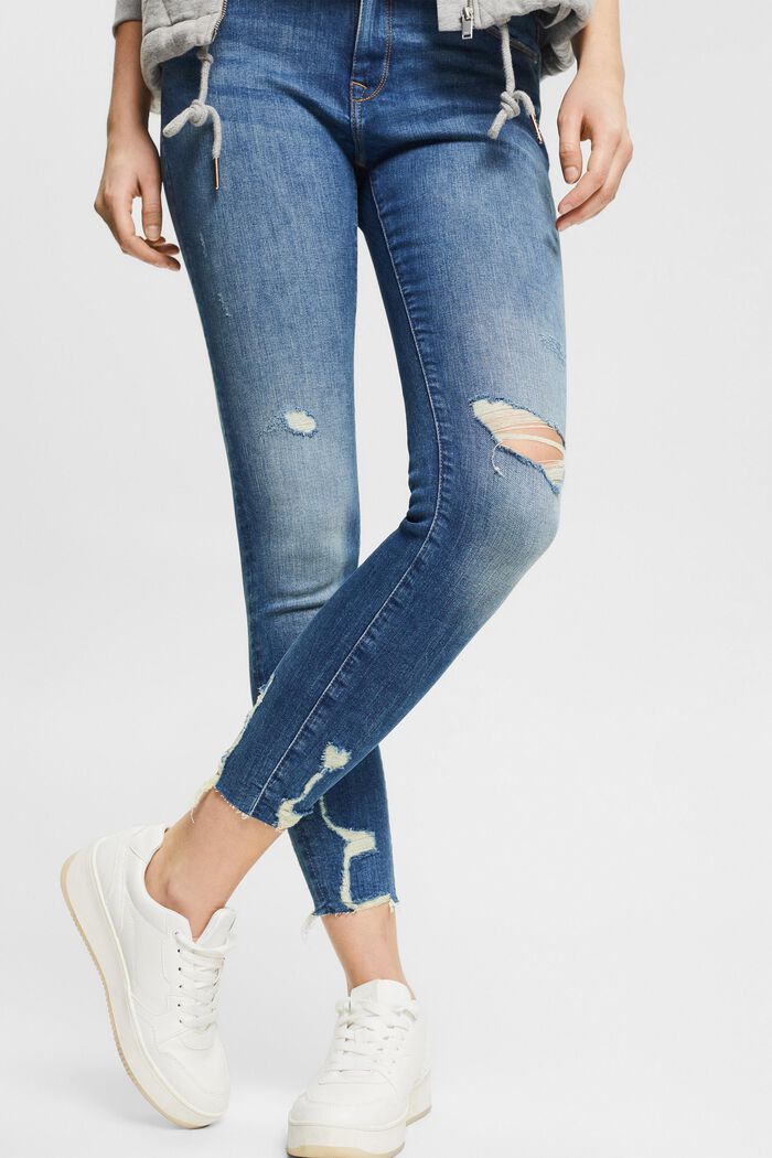 Jeans in a distressed look, organic cotton