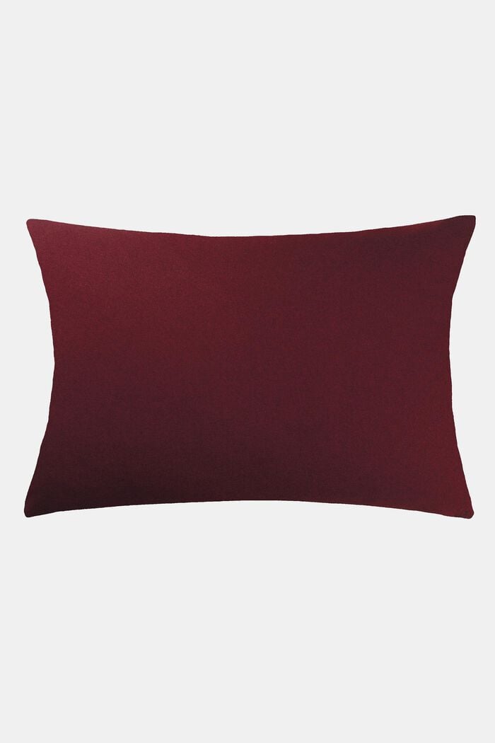 Mixed material cushion cover with micro-velvet, DARK RED, detail image number 3