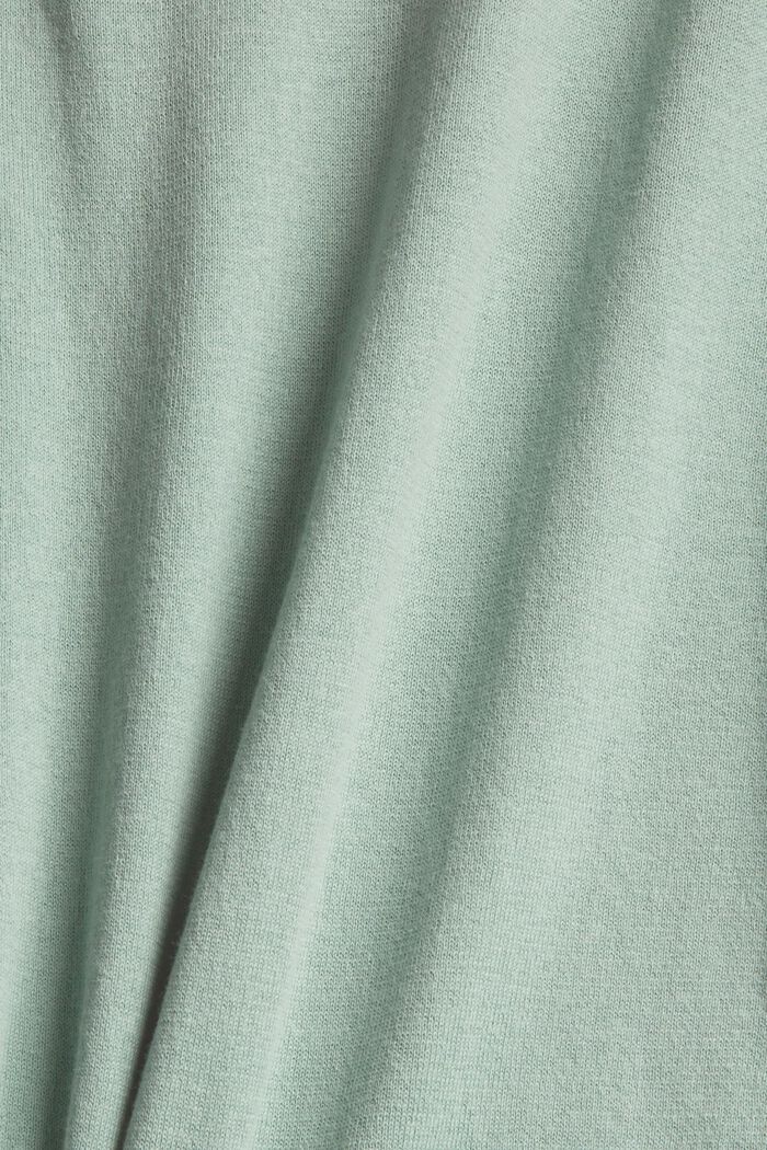 Containing TENCEL™: polo shirt in a knit look, LIGHT GREEN, detail image number 4