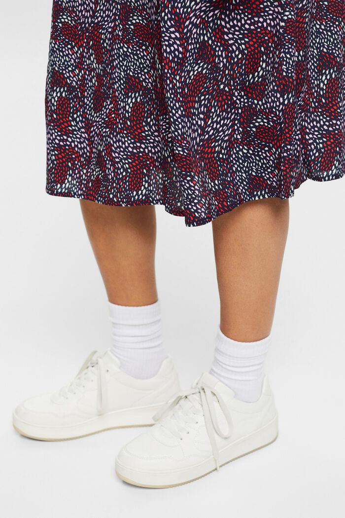 Printed skirt, LENZING™ ECOVERO™, NAVY, detail image number 2