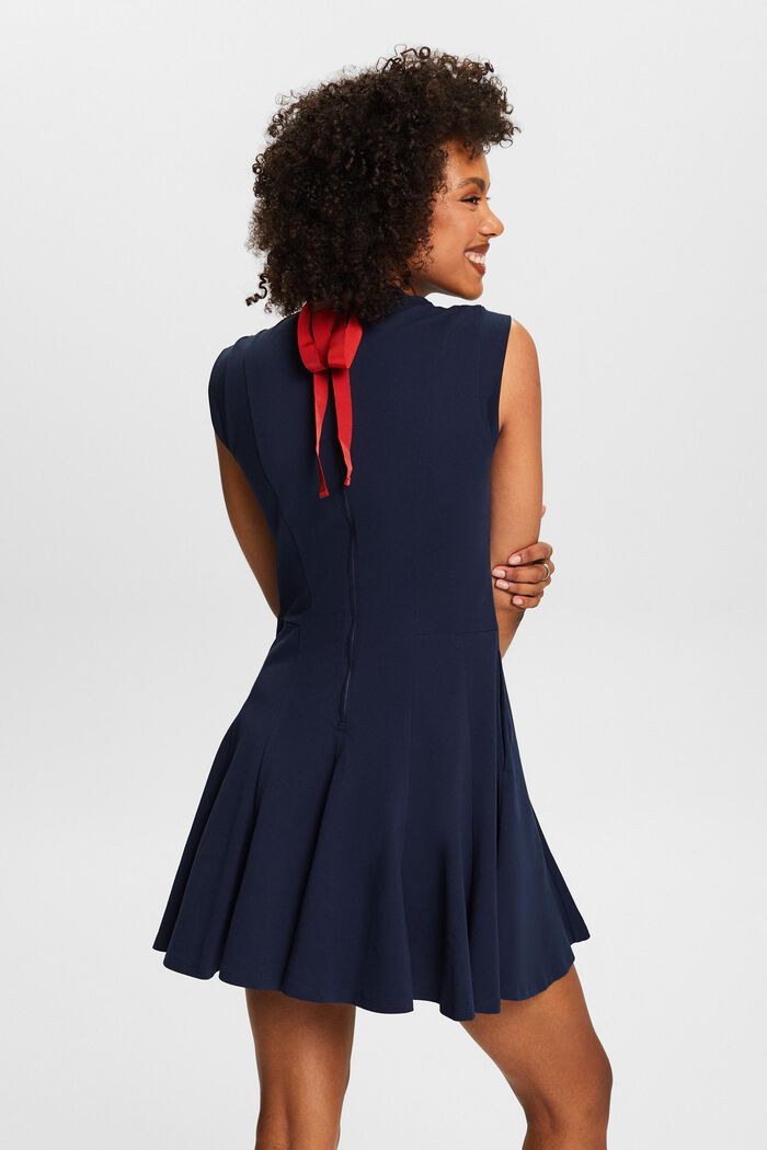 Tie-Back A-Line Mini Dress, NAVY, detail image number 2
