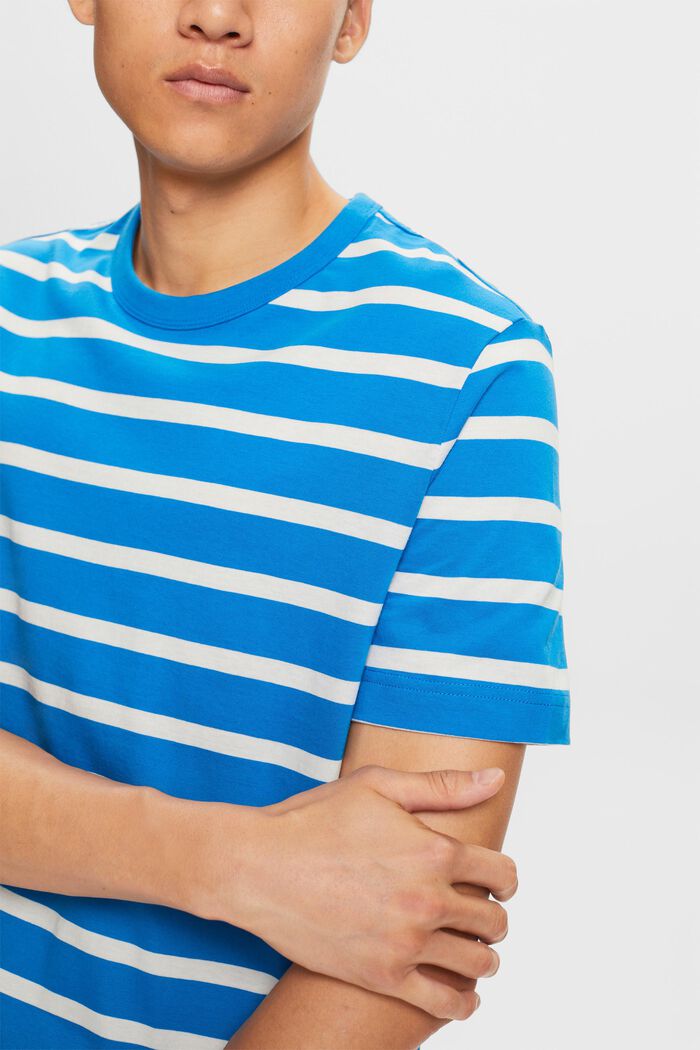 Striped Cotton Jersey T-Shirt, BLUE, detail image number 2