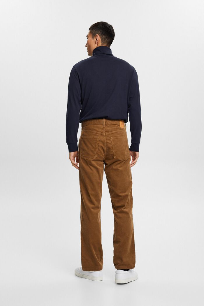 Straight Fit Corduroy Trousers, BARK, detail image number 3