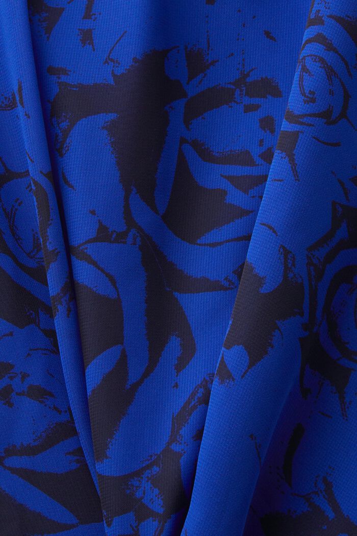 Printed V-Neck Mini Dress, BRIGHT BLUE, detail image number 5