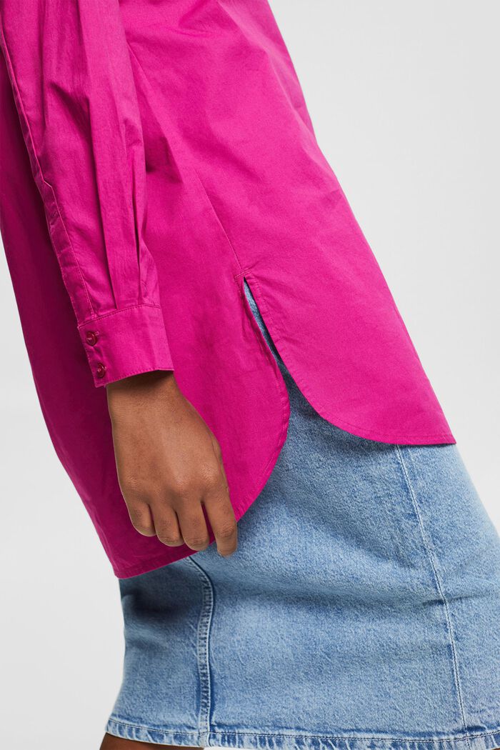 Oversized blouse made of organic cotton, PINK FUCHSIA, detail image number 2
