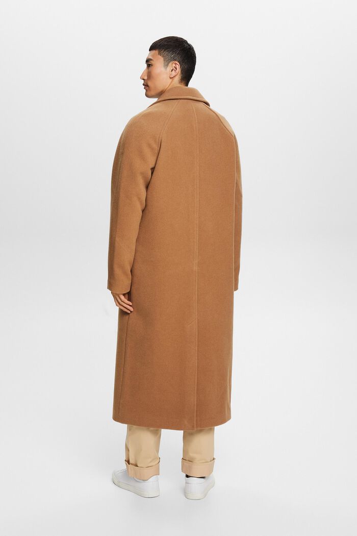 Wool Blend Coat, CAMEL, detail image number 3