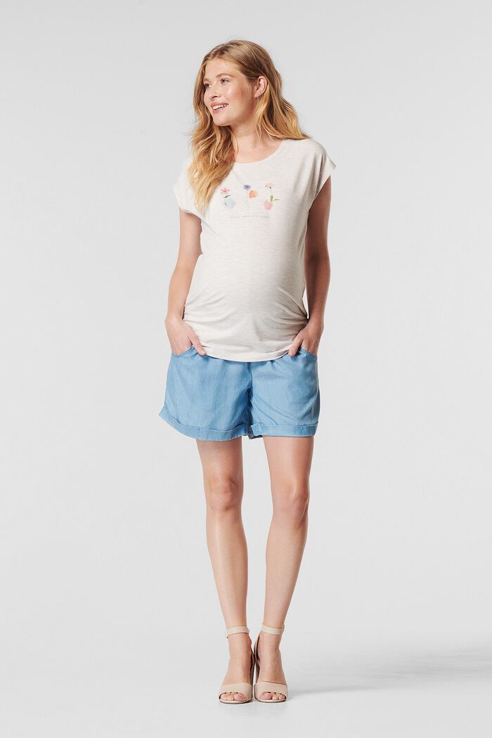Faux denim shorts made of TENCEL™, MEDIUM WASHED, overview
