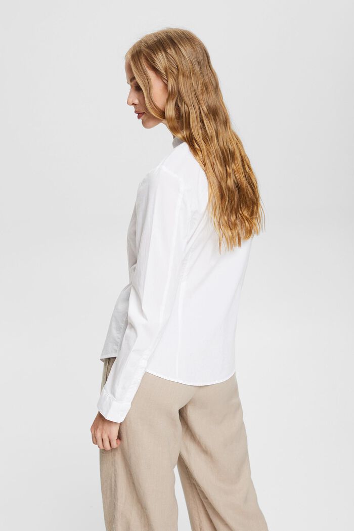 Fitted shirt blouse, WHITE, detail image number 3