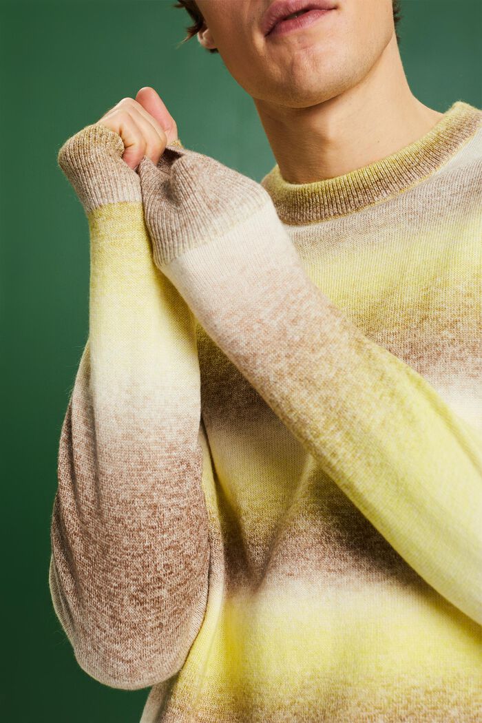 Gradient Stripe Crewneck Sweater, BARK, detail image number 3