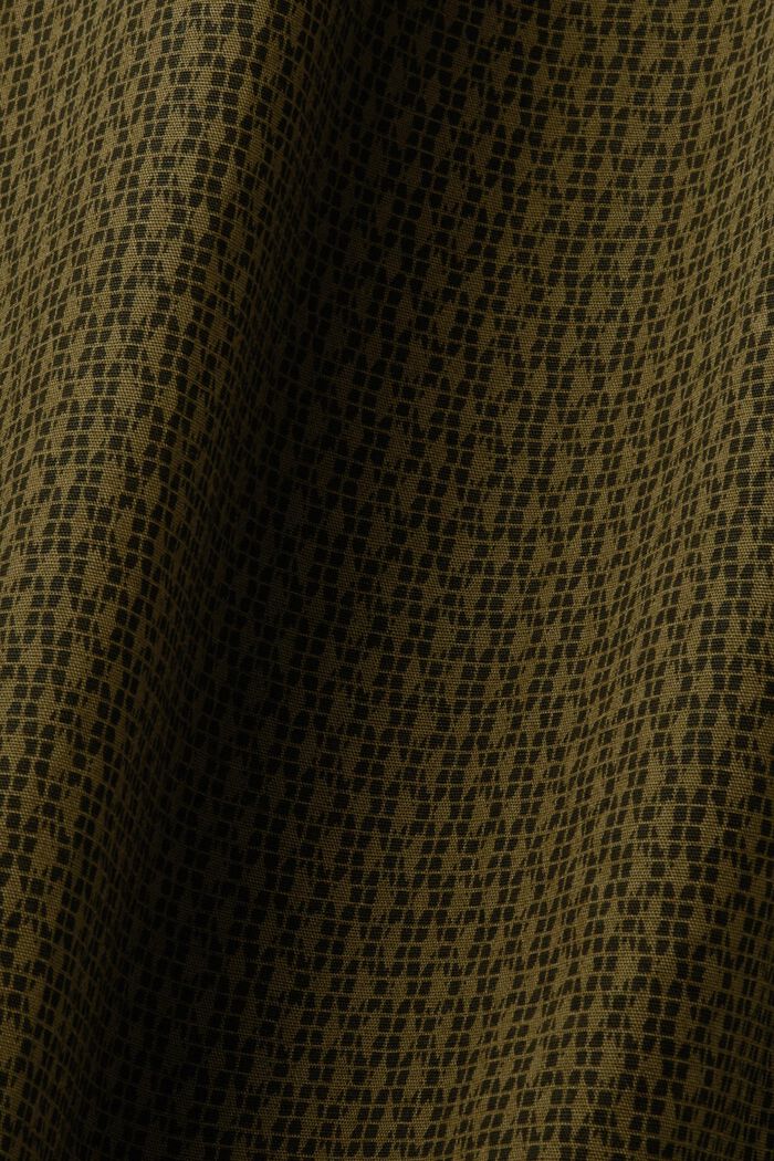 Printed Relaxed Fit Cotton Shirt, DARK KHAKI, detail image number 5
