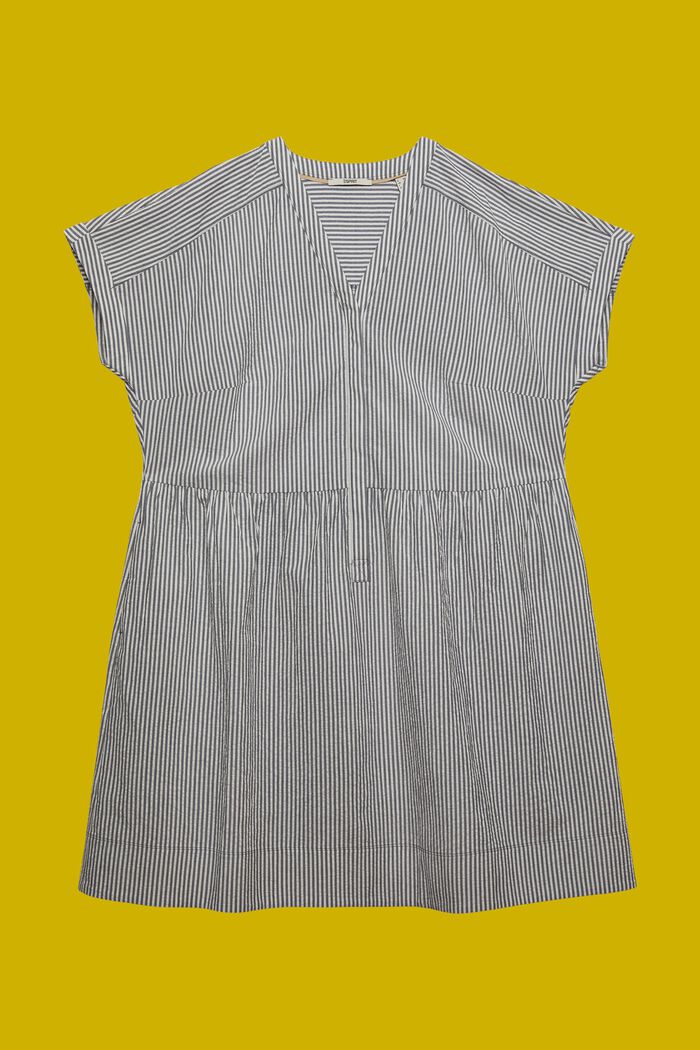 CURVY seersucker dress, 100% cotton, NAVY, detail image number 6