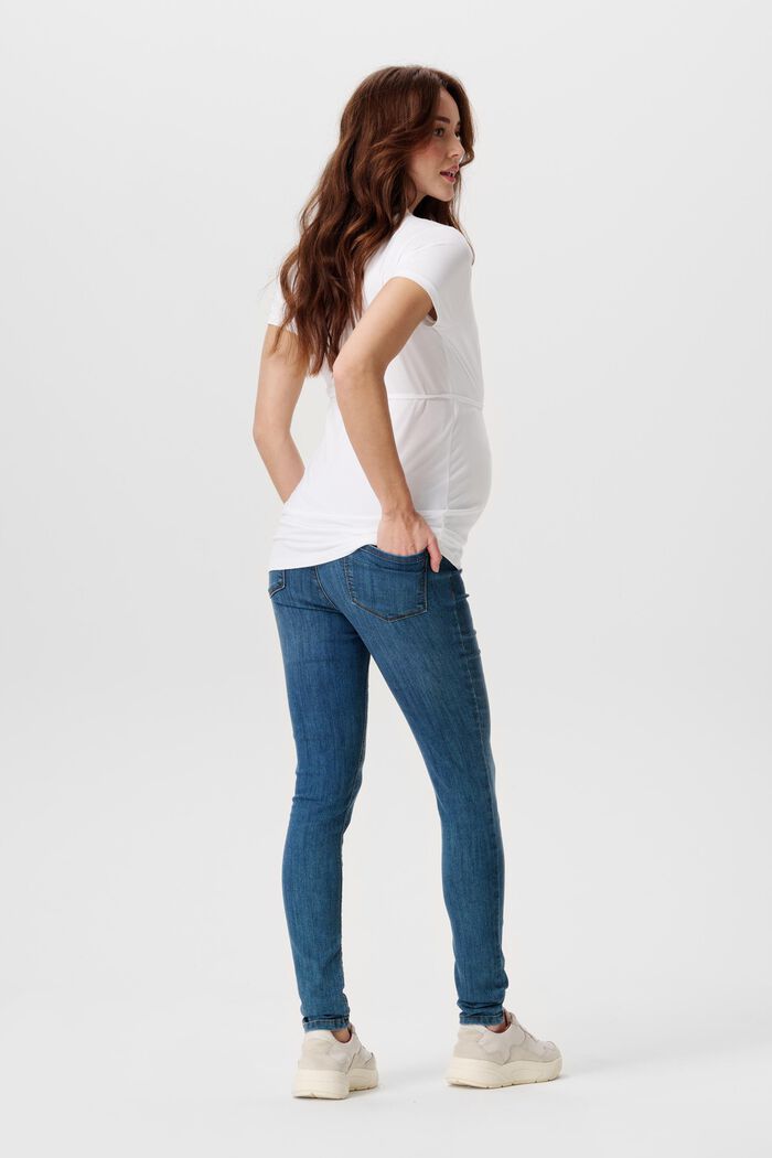 Stretch jeggings with an under-bump waistband, MEDIUM WASHED, detail image number 2