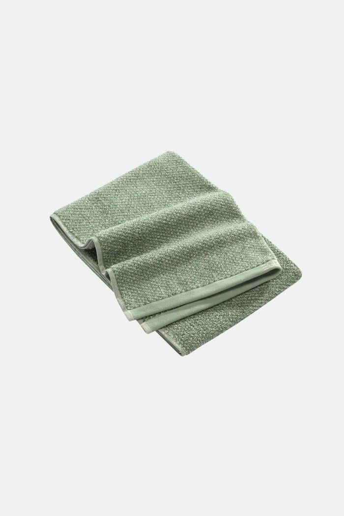 Melange towel, 100% cotton, SOFT GREEN, detail image number 0