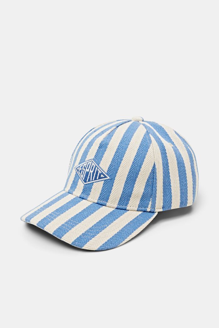Logo Striped Baseball Cap, LIGHT BLUE, detail image number 0