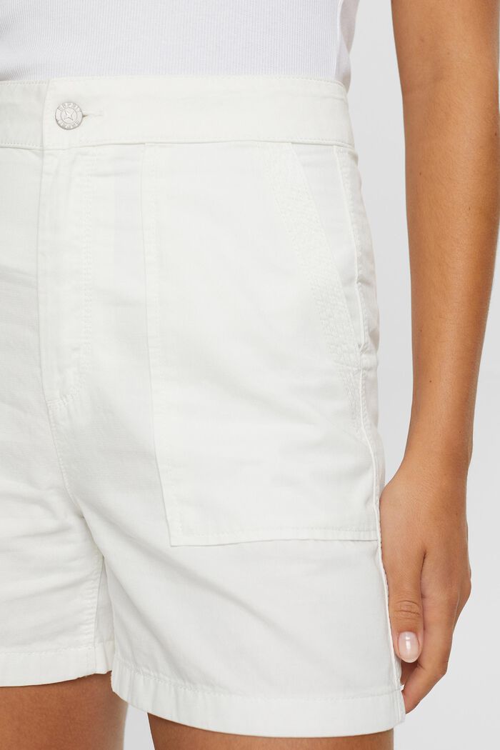 Twill shorts, cotton blend, WHITE, detail image number 2
