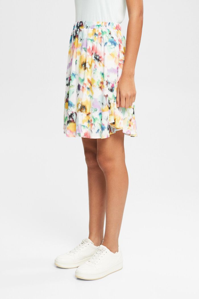 Patterned mini skirt, LENZING™ ECOVERO™, OFF WHITE, detail image number 1