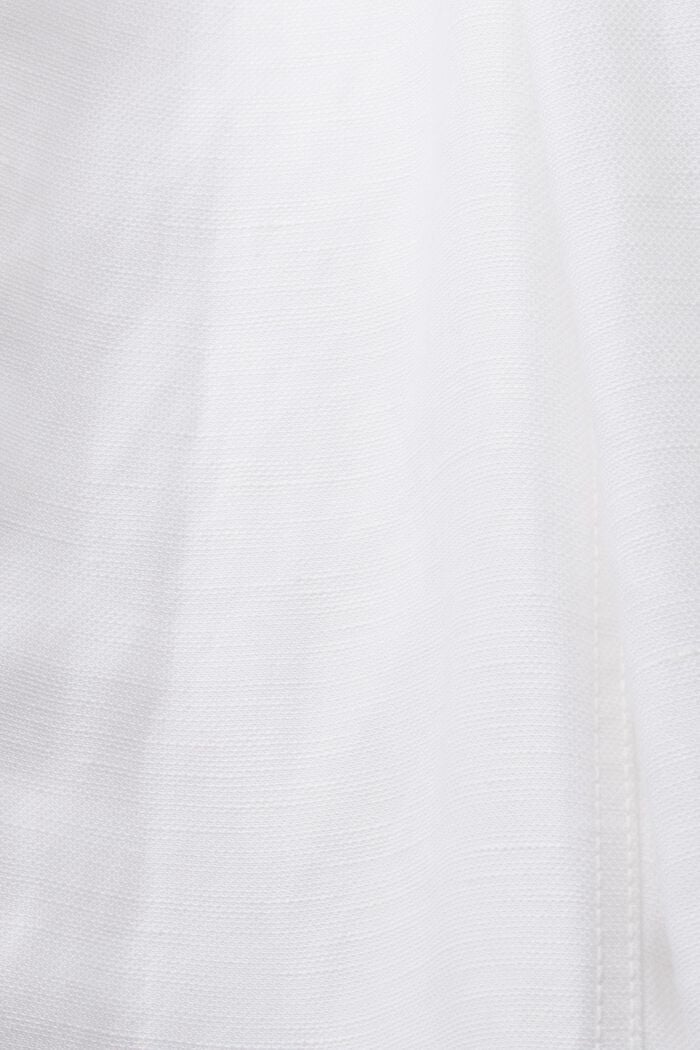 Wide leg pull-on trousers, linen blend, WHITE, detail image number 6