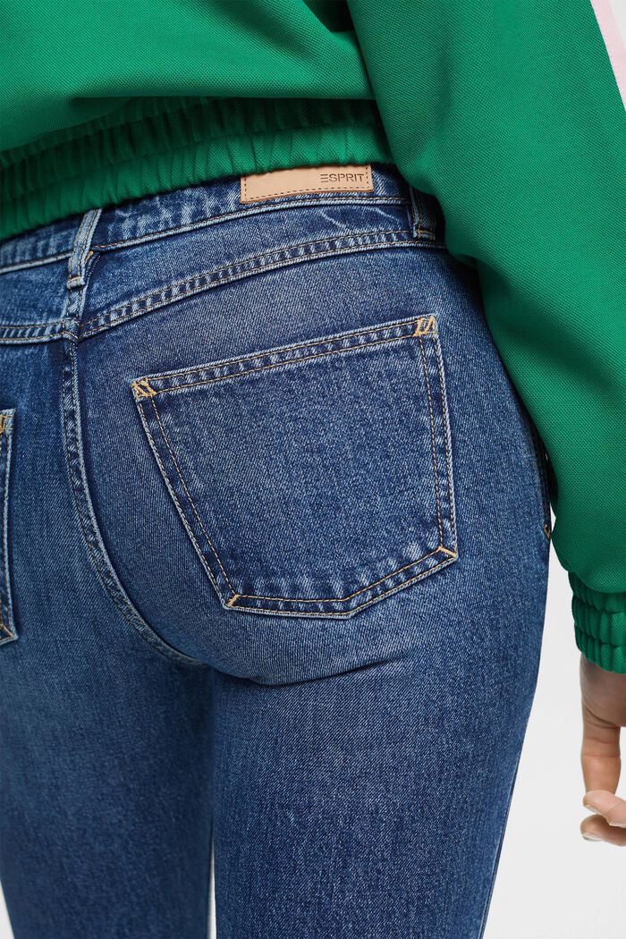 Mid-rise straight leg jeans, BLUE MEDIUM WASHED, detail image number 4