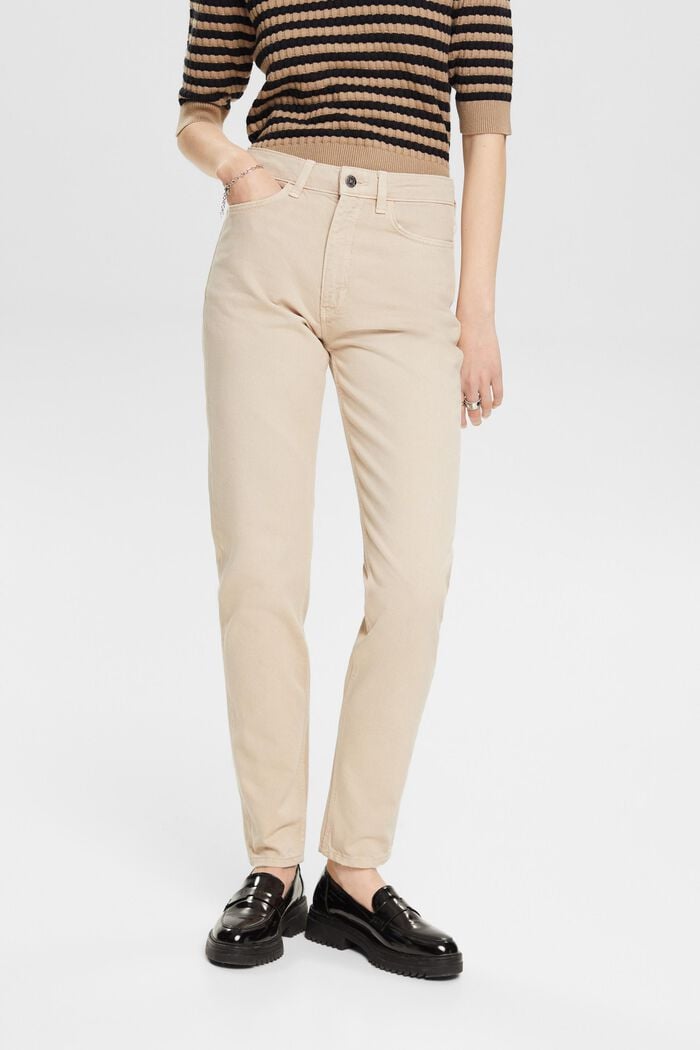 Mom fit twill trousers, SAND, detail image number 0