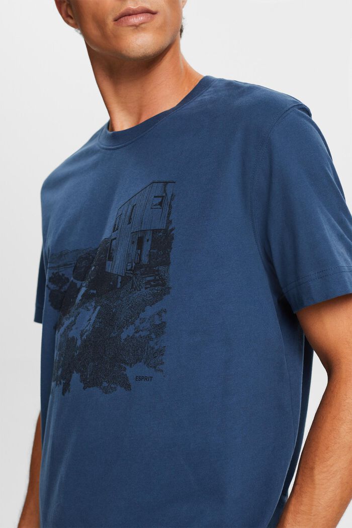 Printed Graphic T-Shirt, BLUE, detail image number 1