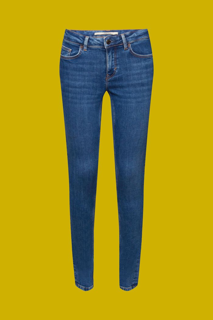 Stretch cotton jeans, BLUE MEDIUM WASHED, detail image number 6