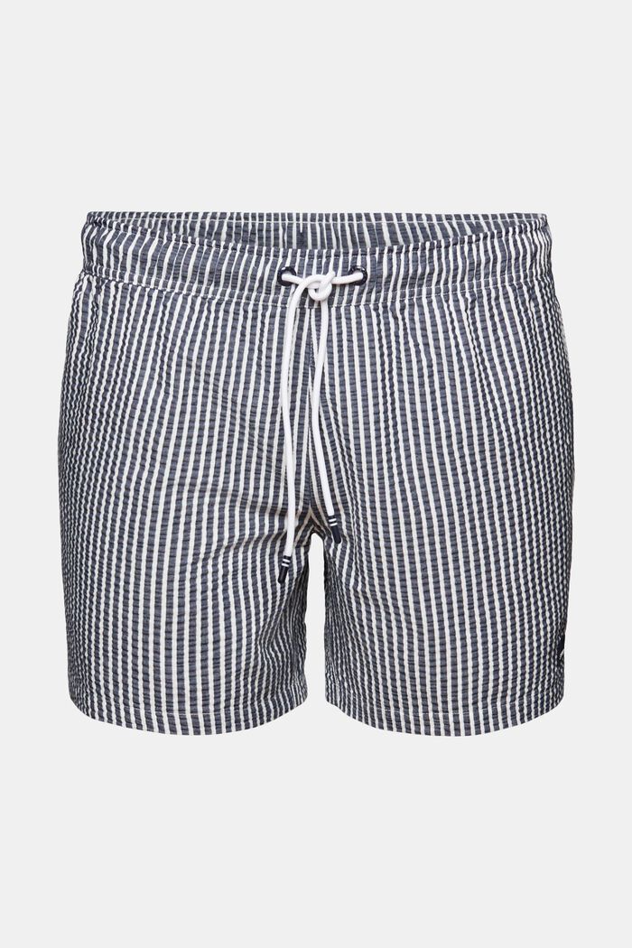 Striped Textured Swimming Shorts, DARK BLUE, detail image number 5