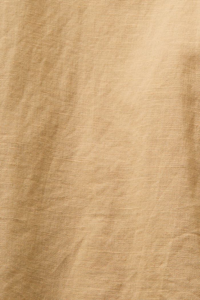 Linen Blend Shirt, BEIGE, detail image number 5