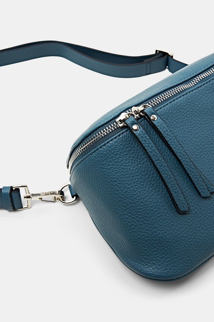 Vegan Leather Crossbody Bag, PETROL BLUE, detail image number 1