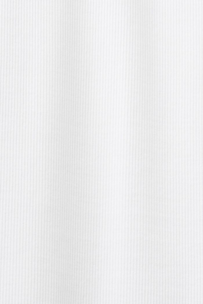 Ribbed jersey midi dress, stretch cotton, WHITE, detail image number 5