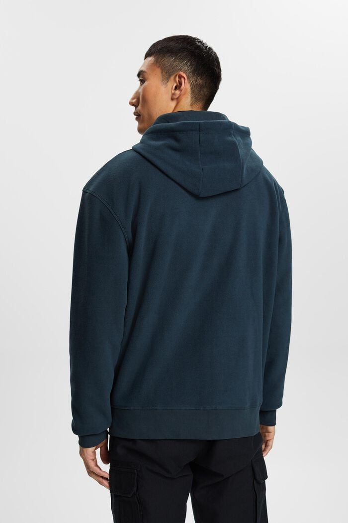 Hooded Fleece Sweatshirt, PETROL BLUE, detail image number 3