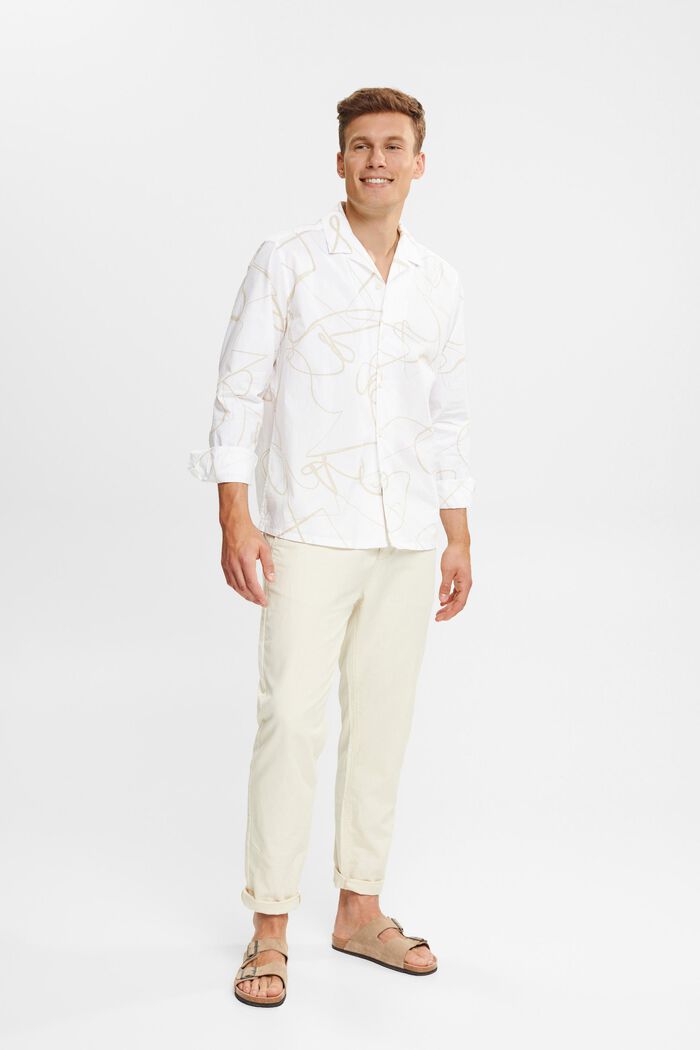 Shirt with a pattern, WHITE, overview